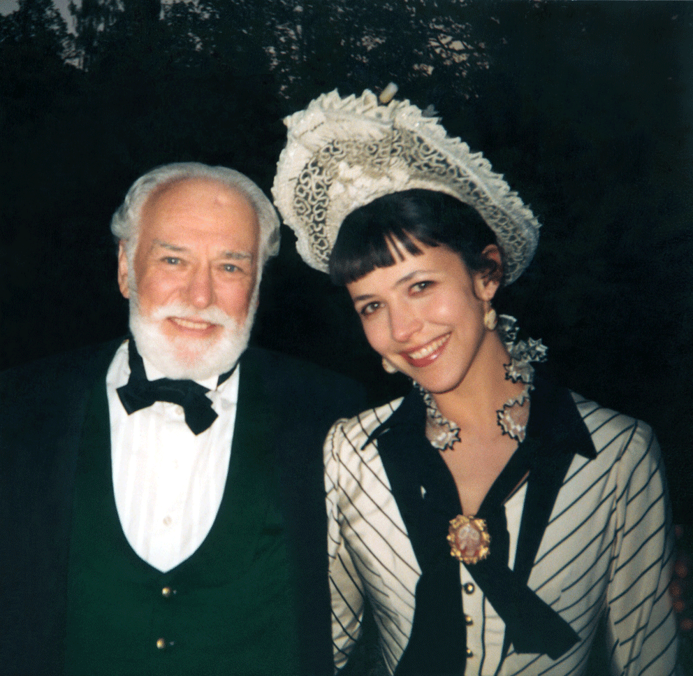Peter Shelokhonov and Sophie Marceau after filming "Anna Karenina" in Saint Petersburg, Russia, 1996