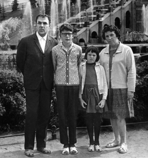 With family in Peterhof. Summer 1968